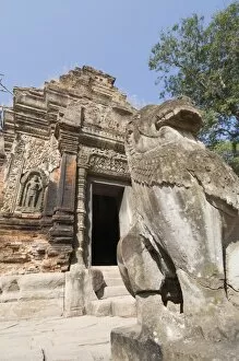 Preah Ko Temple dating from AD879, Roluos Group, near Angkor, UNESCO World Heritage Site