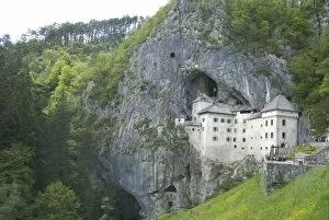 Predjama Castle, built in mouth of cave, near Postojna, Slovenia, Europe
