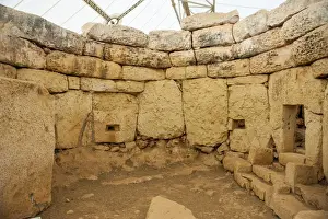 L Imestone Prints: Prehistoric temple of Mnajdra, UNESCO World Heritage Site, Malta, Europe