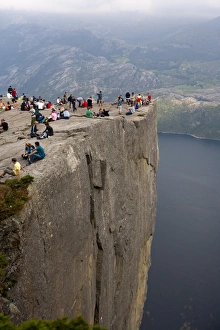 Rogaland Prints: Preikestolen rock, Lysefjorden, Rogaland, Norway, Scandinavia, Europe