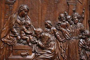 Reliefs Prints: The Presentation of Jesus at the Temple, Karlskirche (St