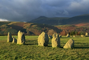 Preshitoric archaeological site, Castlerigg Stone Circle, standing stones