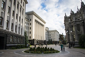 Ukraine Prints: Presidential administration building, Kiev (Kyiv), Ukraine, Europe