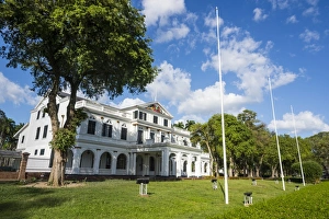 White Colour Prints: Presidential Palace, Paramaribo, UNESCO World Heritage Site, Surinam, South America