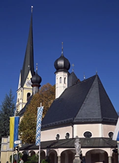 Prien Pfarkirche Maria Himmelfahrt, Chiemsee, Bavaria, Germany, Europe
