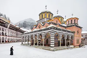 Priest Prints: A priest at the Church of the Nativity of the Virgin Mother at Rila Monastery, UNESCO