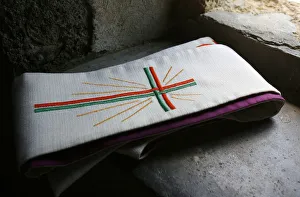 Symbol Prints: Priests stole, Notre-Dame de la Gorge, Haute Savoie, France, Europe
