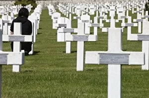 Prieure Binson military graveyard, Catillon-sur-Marne, Marne, France, Europe
