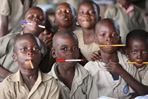 Primary school in Africa, Lome, Togo, West Africa, Africa