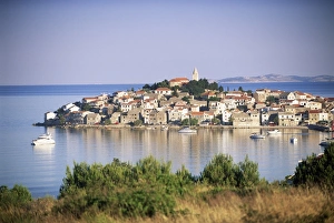 Primosten, a medieval town on a peninsula near Sibenik, Central Dalmatia