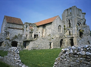 Chapels Prints: Priors chapel and tower from cloister, Castle Acre Priory, Norfolk, England