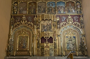 Chapels Prints: In the private chapel for the house of the Hacienda San Gabriel de Barrera