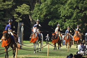 Images Dated 10th January 2000: Procession of archers preceding a Horse Back Archery Competition