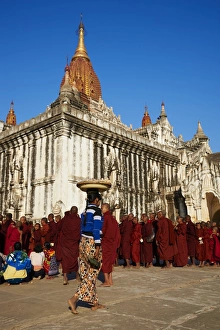 Pagan Prints: Procession of Buddhist monks at the Full Moon Festival