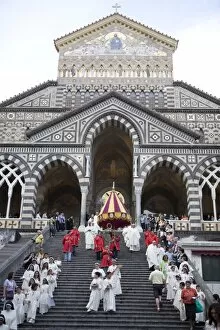 The procession of St. Antony, Amalfi, Campania, Italy, Europe
