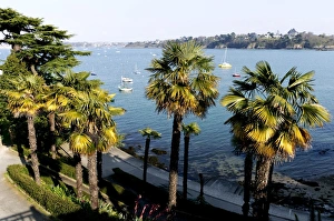 Images Dated 15th April 2008: Promenade du Clair de Lune (Moonshine Walk) seen from above, Dinard, Brittany