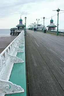 P Ier Prints: Promenade off North Pier, Blackpool, Lancashire, England, United Kingdom, Europe
