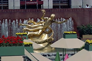 Gilded Prints: Prometheus statue