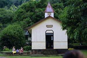 Pacific Islander Prints: Protestant church