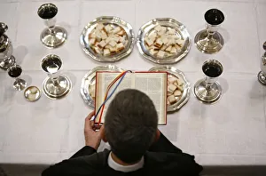 Wine Prints: Protestant Eucharist, Paris, Ile de France, France, Europe