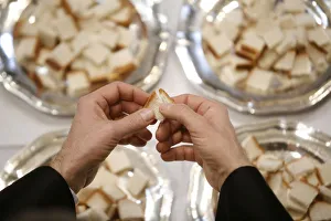 Priest Prints: Protestant Eucharist, Paris, Ile de France, France, Europe
