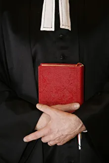 Priest Prints: Protestant minister holding Bible, Paris, Ile de France, France, Europe