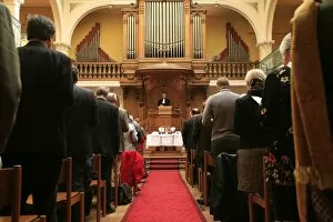 Protestant service (United Reformed church), Paris, France, Europe