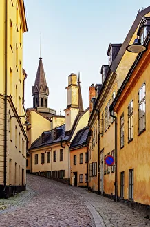 Stockholm Prints: Pryssgrand Street, Sodermalm, Stockholm, Stockholm County, Sweden, Scandinavia, Europe