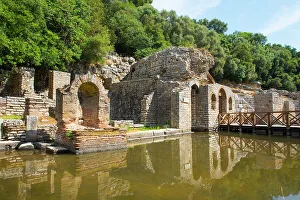 Wooden Walkway Prints: Prytaneion, Archaeological site of Butrint