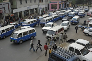 Addis Ababa Prints: Public transport, Addis Ababa, Ethiopia, Africa