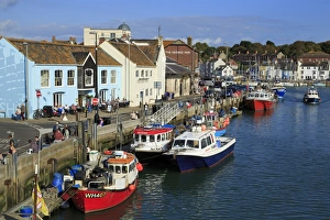Seaside Town Prints: Pubs on Custom House Quay, Weymouth, Dorset, England, United Kingdom, Europe