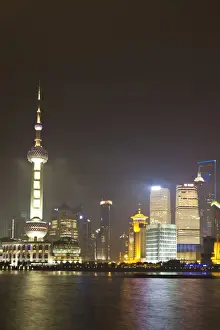 Pu Dong Prints: Pudong financial district and Oriental Pearl Tower across the Huangpu River