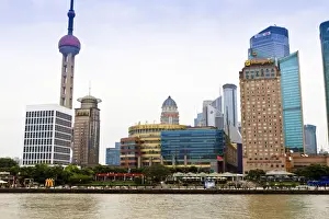 Pu Dong Prints: Pudong skyline across the Huangpu River