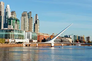 Santiago Calatrava Prints: Puente de la Mujer, Buenos Aires, Argentina, South America