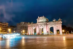Madrid Prints: Puerta de Alcala, regarded as the first modern post-Roman triumphal arch built in Europe