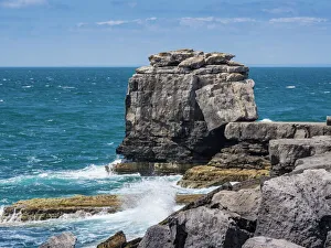Pulpit Rock Prints: Pulpit Rock Coastal Feature at Portland Bill, Isle of Portland, Jurassic Coast, UNESCO