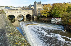 Water Feature Prints: Pulteney Bridge, architect Robert Adam