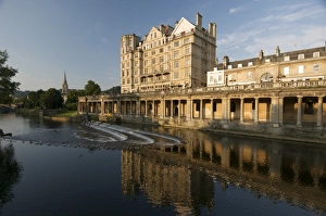 Weir Prints: Pulteney Weir, Bath, UNESCO World Heritage Site, Avon, England, United Kingdom, Europe