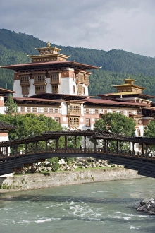Punakha Dzong dating from 1637, Punakha, Bhutan, Asia