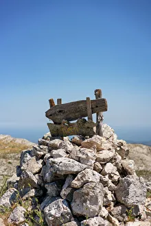 Stacked Prints: Punta Cupetti, top of the mountain, Sardinia, Italy, Mediterranean, Europe