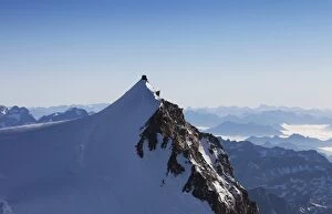 On Punta Gnifetti at 4554 m, Margherita Hut, Monte Rosa, Italian Alps, Piedmont
