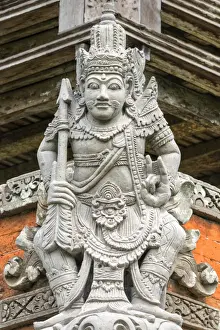 Ancient Building Prints: Pura Taman Ayun Temple, Sculptures of the Bale basement (Wood pavilion)