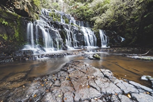 Purakaunui Falls, The Catlins, South Island, New Zealand, Pacific