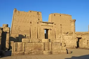 Images Dated 12th December 2011: Pylon, Temple of Horus, Edfu, Egypt, North Africa, Africa