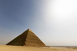 Images Dated 15th April 2009: The Pyramid of Khafre in Giza, UNESCO World Heritage Site, near Cairo, Egypt, North Africa, Africa