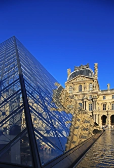 Louvre Prints: Pyramid of the Louvre, Paris, France, Europe