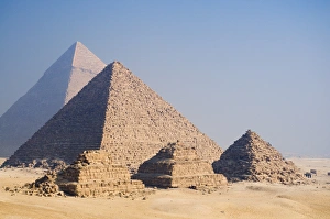 The Pyramids of Giza, Giza, UNESCO World Heritage Site, near Cairo, Egypt