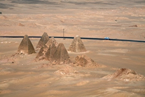 Sudan Prints: The pyramids at Jebel Barkal