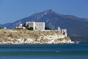 Samos Prints: Pythagorion Byzantine castle, Pythagorion, Samos, Aegean Islands, Greece, Europe