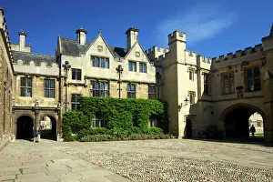 Education Prints: Front Quad, Merton College, Oxford University, Oxford, Oxfordshire, England